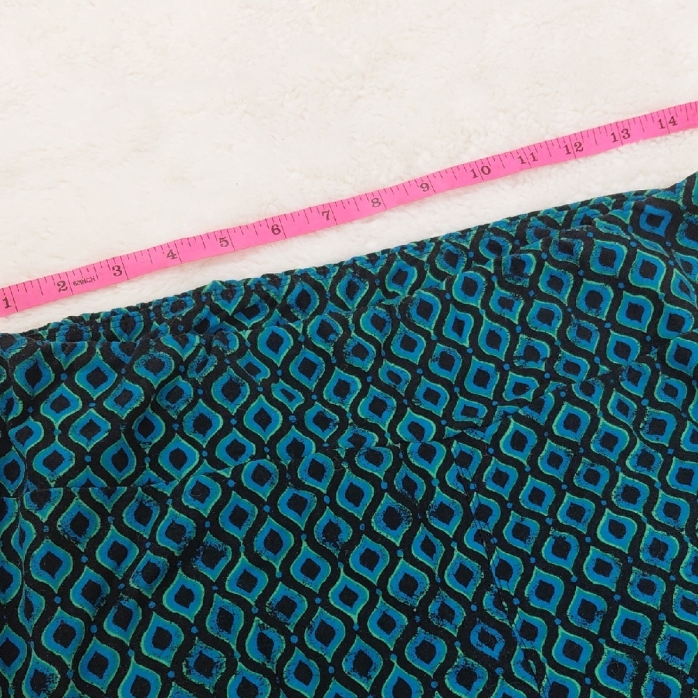 $5🧨  LuLaRoe Blue Teal Geometric Print Leggings - Picture 8 of 11